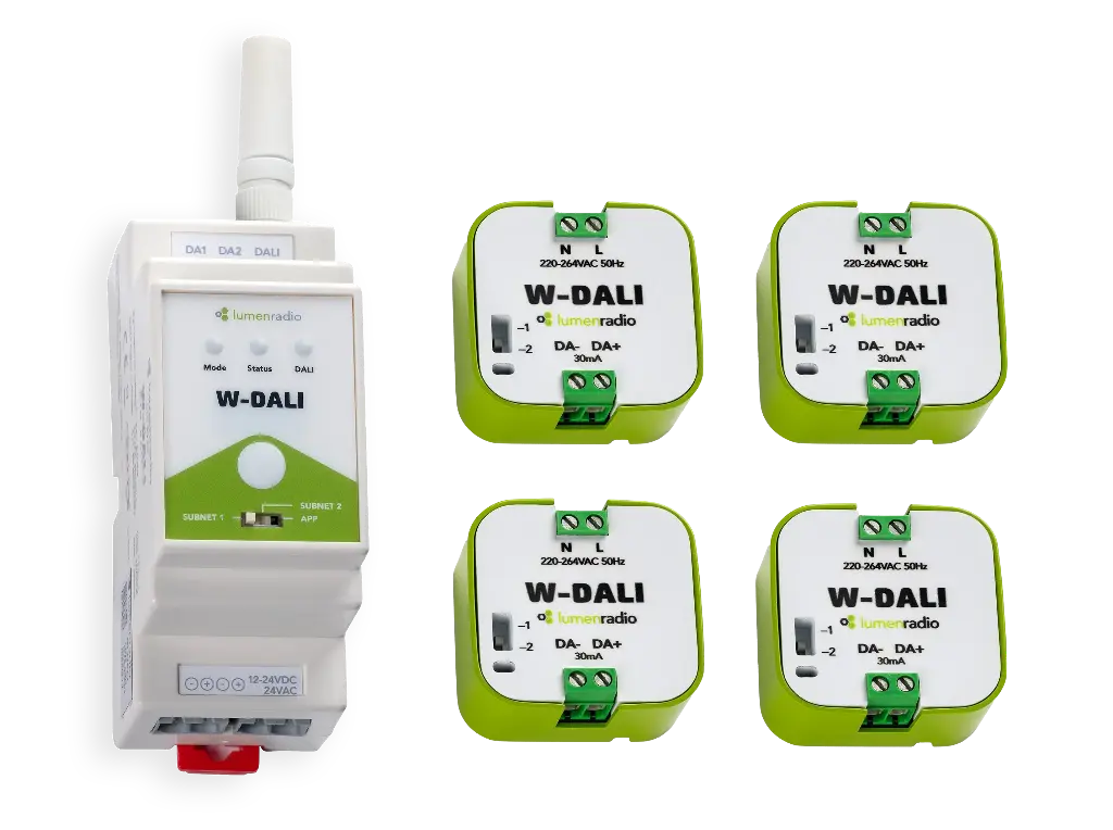 [810-4100] Lumenradio - W-Dali Evaluation bundle (1 Din+4 Node)